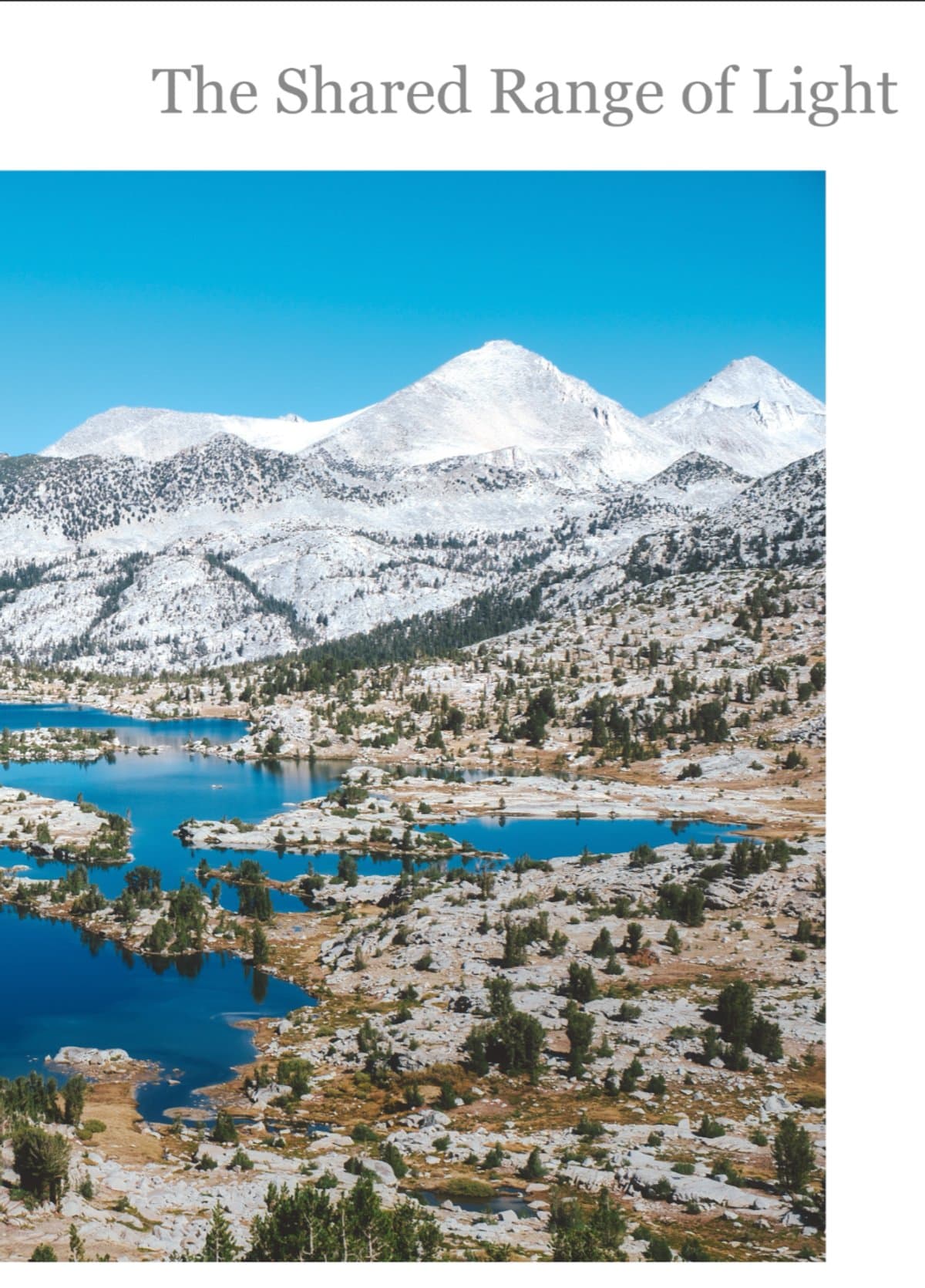 ZINE The Shared Range of Light cover